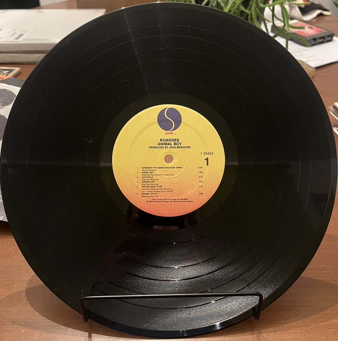 The Ramones Animal Boy Lp 1986 Sire 1-25433 Punk Inner Joey
