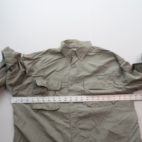 Sportsmans Warehouse Mens Button Up Fishing Hiking Shirt Size Medium Green Nylon - Picture 7 of 10