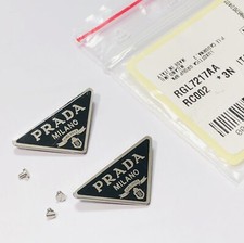 PRADA PR 13ZS Sunglasses Black Silver Replacement Temple Logo Icon W Screws