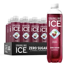Sparkling Ice Black Cherry Sparkling Water Zero Sugar Flavored Water with Vit...