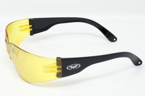 Global Vision Shatterproof UV400 Yellow Tinted Shooting Glasses and Free Pouch - Picture 4 of 9