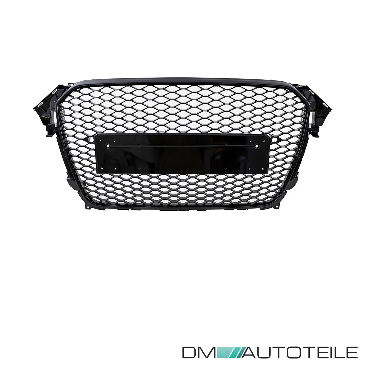 Kühlergrill Waben Voll Schwarz glänzend für Audi A4 B8 Facelift 11 