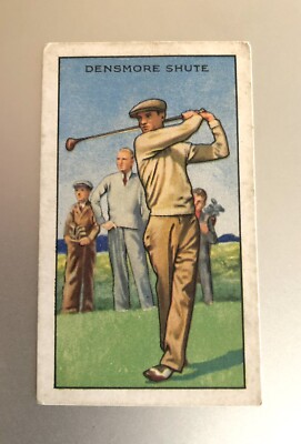 1934 Golf Cigarette Card: Gallaher Champions #30; Golfer Densmore Shute