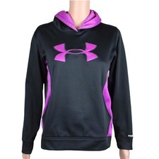 Under Armour storm youth girls storm hoodie sweatshirt black size YLG/JG/G