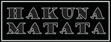 Hakuna Matata Black Car Bumper Sticker Decal