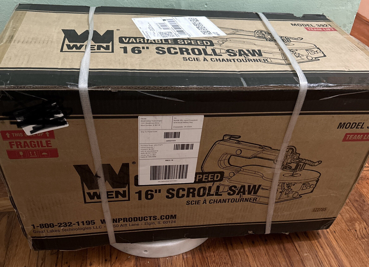 WEN 3921 16-inch Two-Direction Variable Speed Scroll Saw☀️NEW IN BOX