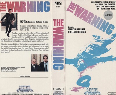 Italian Crime Thriller THE WARNING on VHS Giuliano Gemma, Martin Balsam