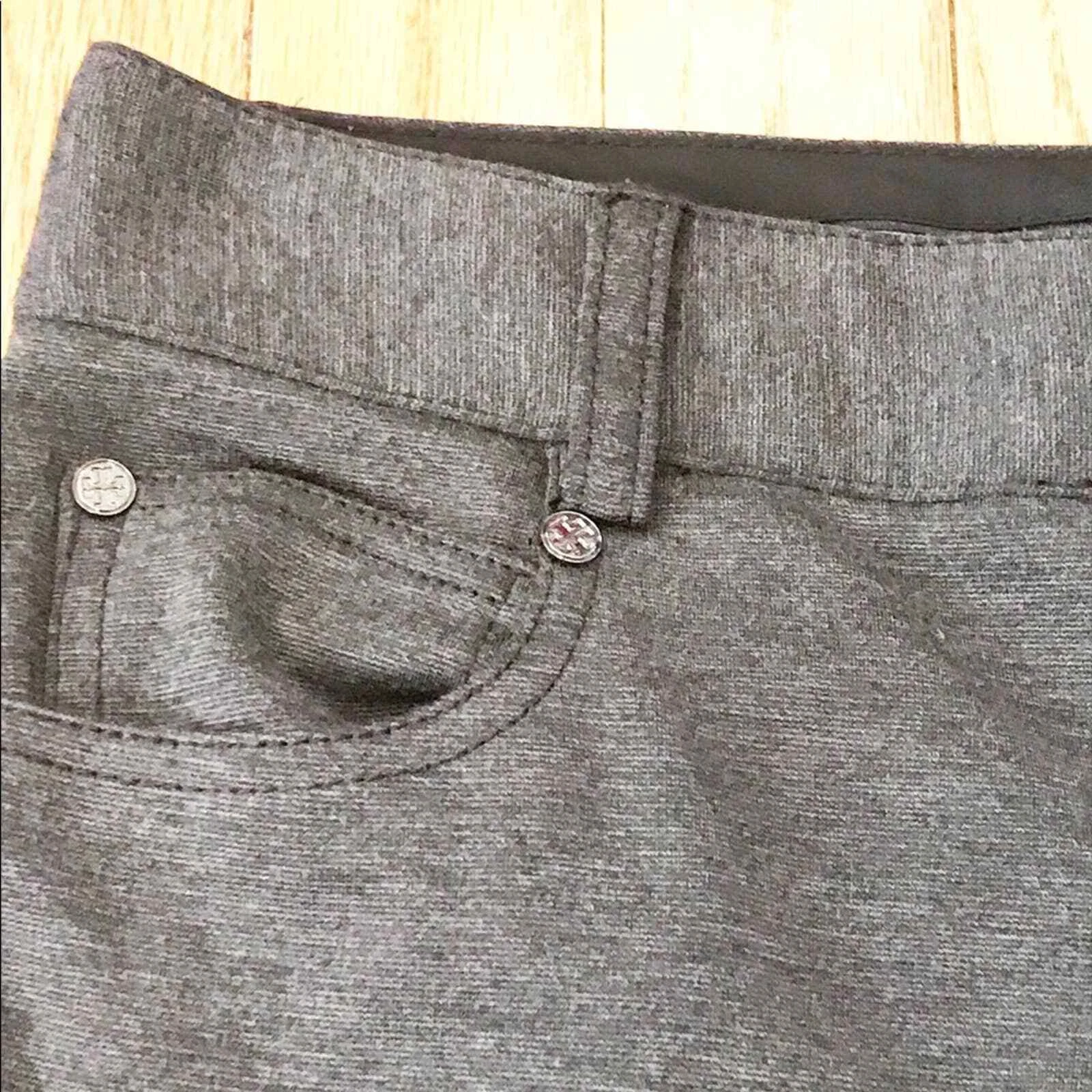 Abito a gamba dritta Tory Burch pantaloni grigi taglia XS