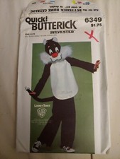 Butterick 1978 COSTUME PATTERN ~ 6349 ~ SYLVESTER the CAT ~Looney Tunes~ UNCUT