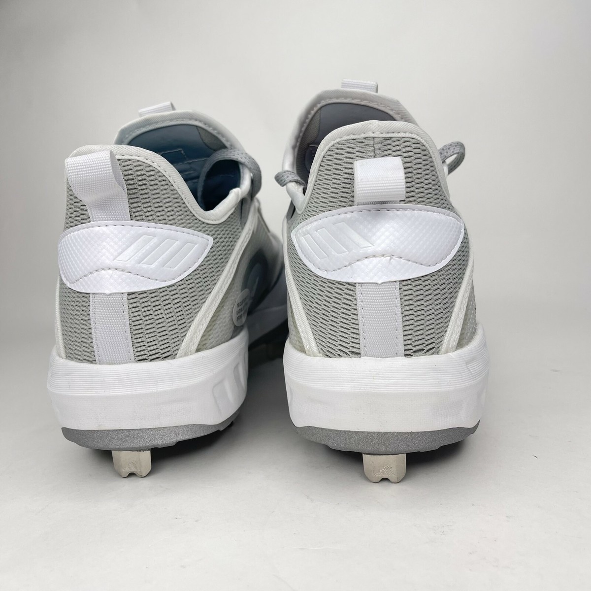 Adidas Mens Icon VI 6 Boost Grey White Metal Baseball Cleats  display picture 1