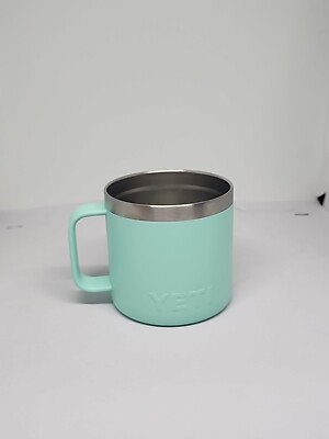 YETI Rambler 14oz Mug ホワイト、グリーン YETI Rambler Mug 14 oz Vacuum Ins. Stainless Steel SEAFOAM green