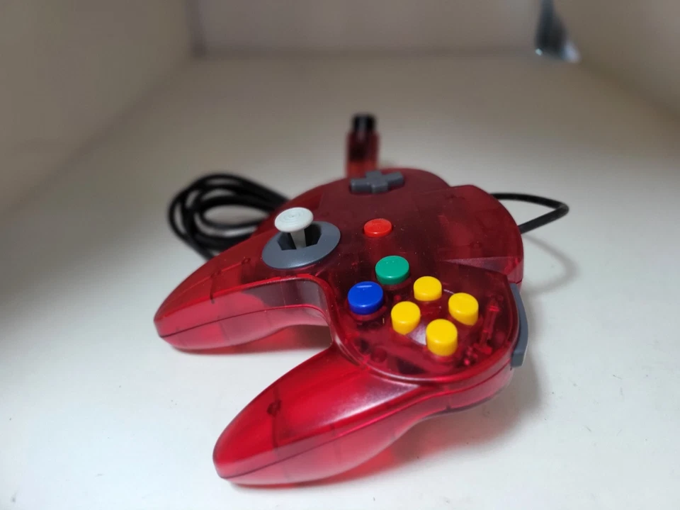 NEW CIRKA Clear Red Controller Control Pad Gamepad  for N64 Nintendo 64 #O9 - Image 3 of 4
