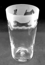 AIREDALE TERRIER Frieze Boxed 57cl Conical 1 Pint Glass