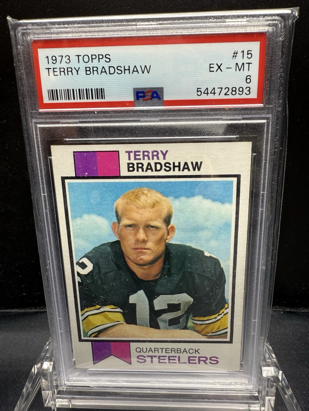 1973 TOPPS TERRY BRADSHAW #15 PSA 6