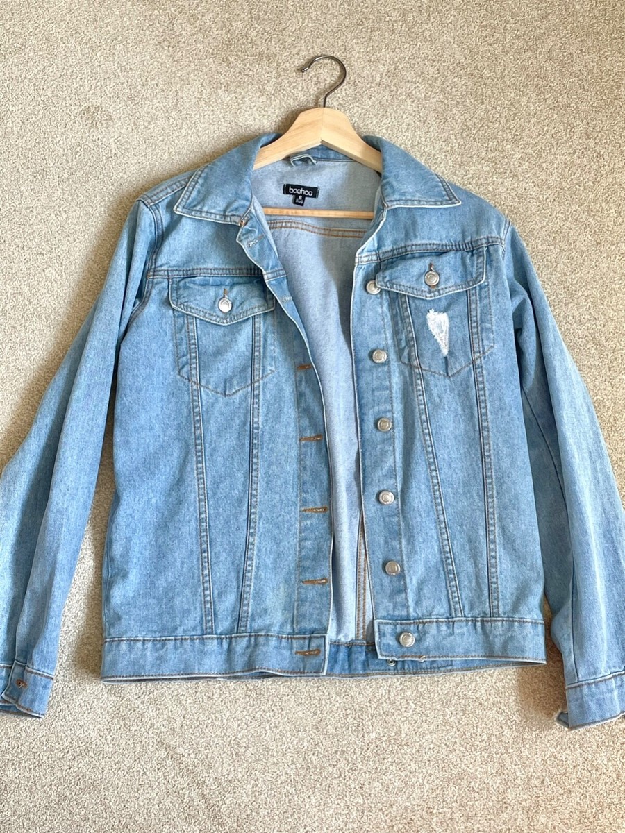 Boohoo vintage oversized denim jacket women's UK UK