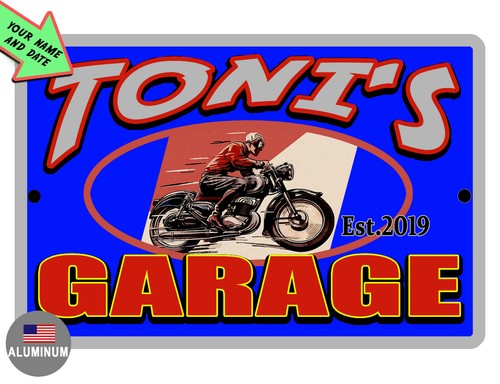 Personalized GARAGE Sign YOUR NAME Weatherproof Durable Aluminum HI GLOSS #BB762