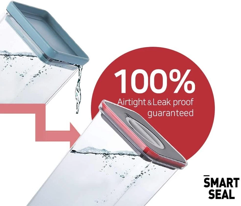 Neoflam 16 Set Kitchen Pantry Airtight Smart Seal Dry Food Storage Container - Image 3 of 4