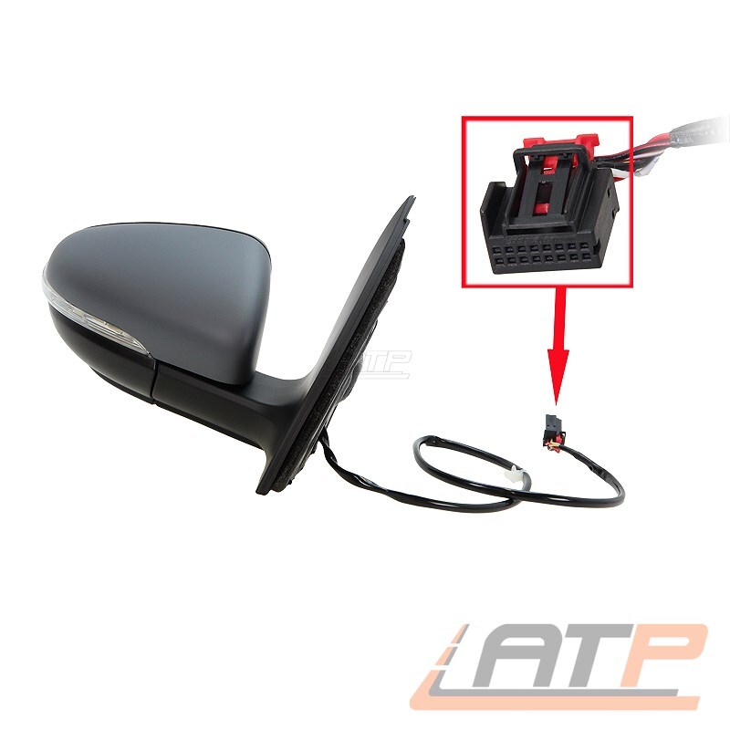 AUßENSPIEGEL SPIEGEL RECHTS KONVEX GRUNDIERT ELEKTRISCH FÜR VW  