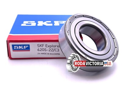 SKF 6205 ZZ C3 SKF DEEP GROOVE BALL BEARING, METAL SHIELDED 25x52x15 Mm - Foto 9