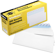  10 Security Envelopes Self Seal, No. 10 Windowless Security Tint Pattern, Secur