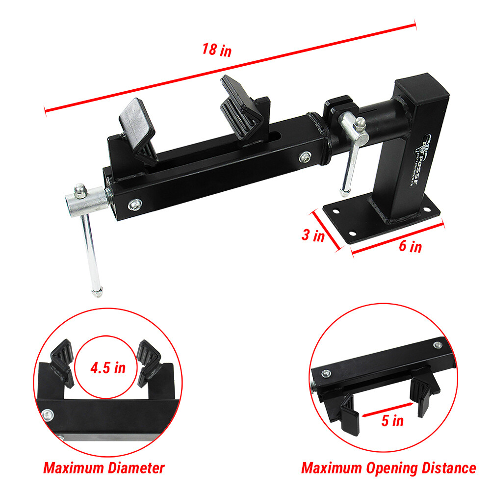 Pit Posse Rotating Bench Shop Vise Clamp Work Stand Multi Tool