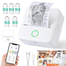 Portable Mini Thermal Printer Pocket Photo Printer Wireless Bluetooth Printing