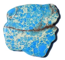 Natural Blue Ridge Turquoise 132.0 Ct Polished Slab Untreated Certified Gemstone