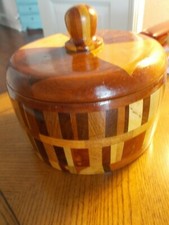 Hand Crafted-One of a Kind-Wooden Bowl with Cover  Hand Made