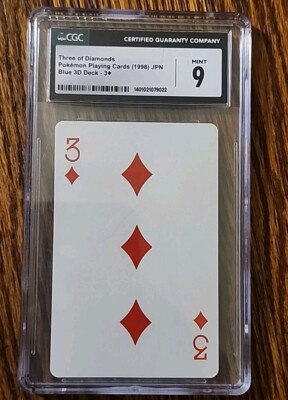 1998 Pokemon 3 Diamonds Stadium 3D Blue Blastoise Poker Card CGC