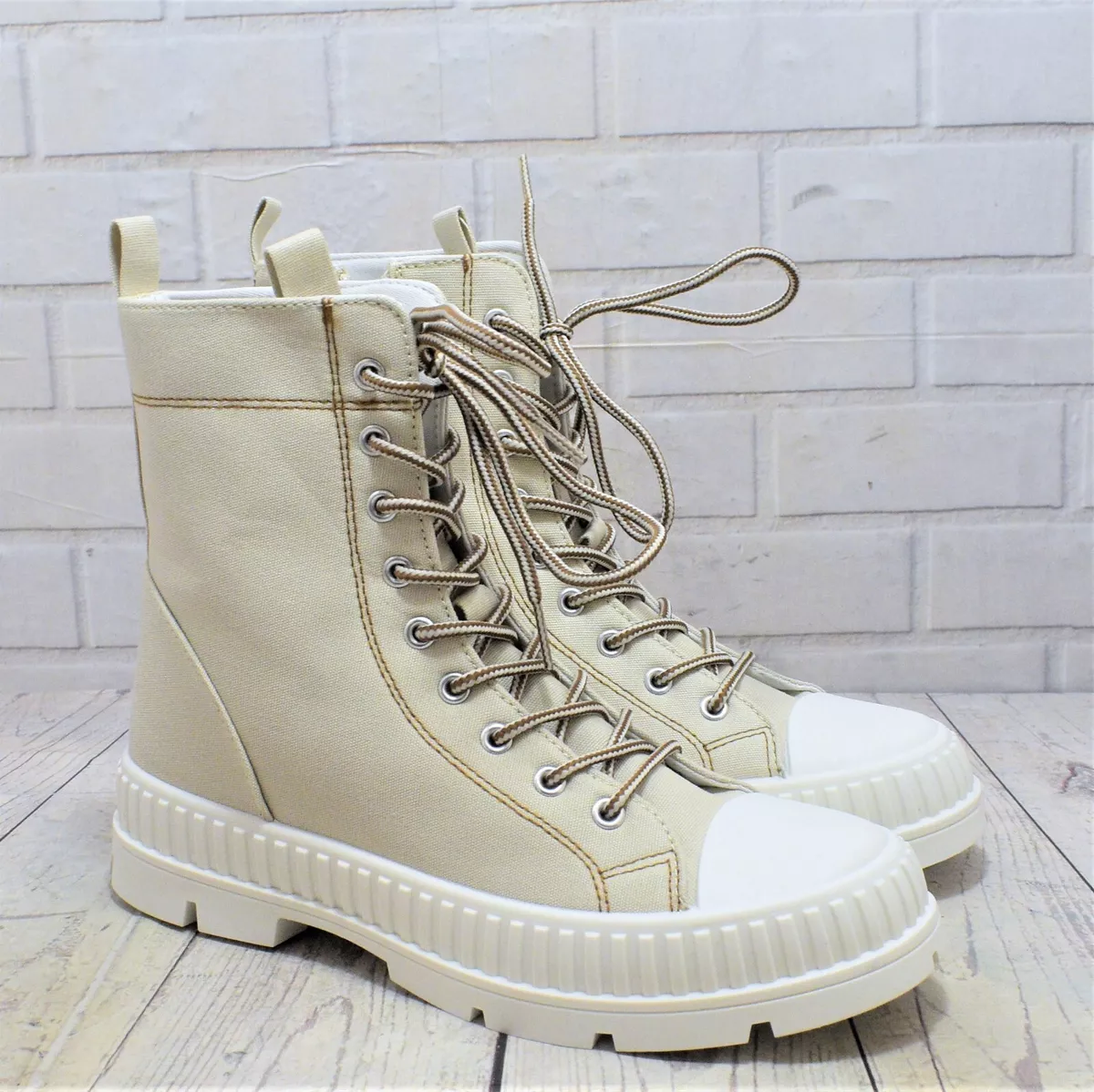 Womens Bon Prix Sand Zip Up Low Heel Ankle Boots Size UK 3 EUR 36