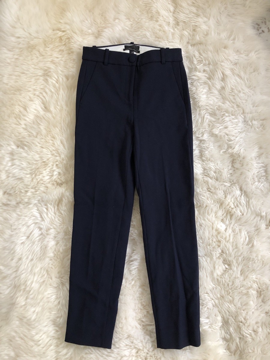 JCrew Hi Rise Cameron Slim Four-Season Stretch Crop Pants 00 Navy
