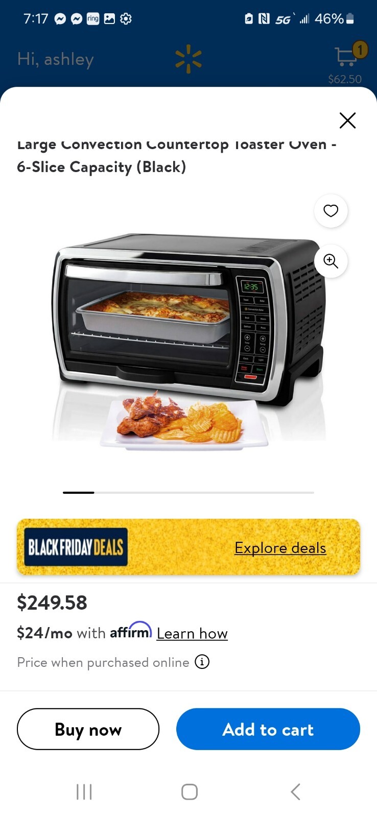 Oster Large Digital Countertop Stainless Steel Toaster Oven Model TSSTTVMNDG