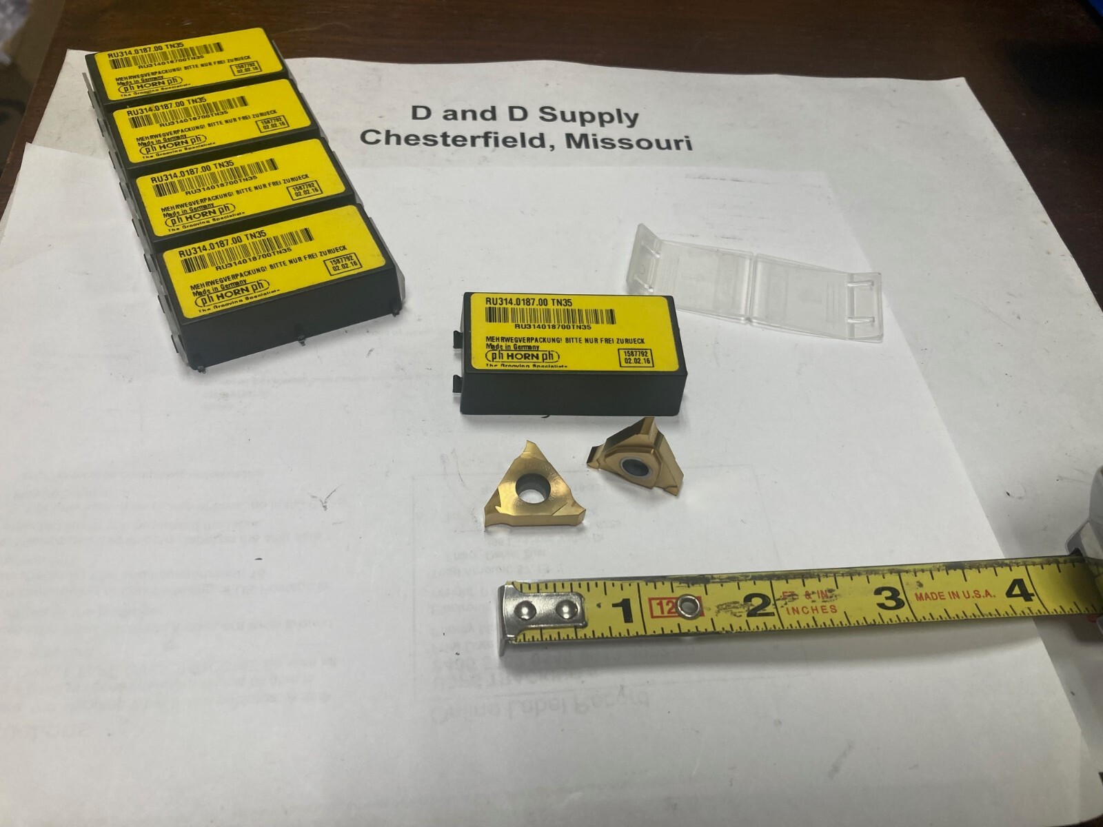 **Pack of 2**, PH HORN RU 314.0187.00 Grade TN35, Carbide Threading