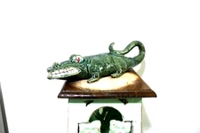 randy tobias RARE  ALLIGATOR , pottery, folkart  15'' LONG  X   5'' WIDE