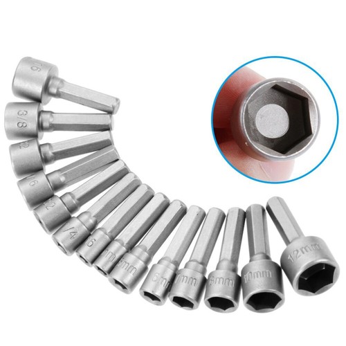 14 PCS Hexagonal Handle Screw Sleeve Nut Driver Drill Bit Set Screwdriver Bits