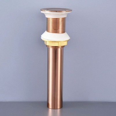 Luxury Rose Gold Bathroom Vessel Sink Pop Up Drain Stopper Without Overflow