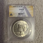 1935 P Peace Silver Dollar ANACS AU55 Tougher Date Peace
