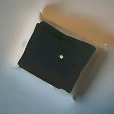 Black Long Niqab Veil w/Small Gold Charm NEW Muslim Abaya Jilbab