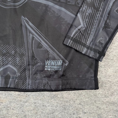 Venum Performance Gladiator 3.0 Rashguard Jiu Jitsu MMA BJJ Black Mens XL - Picture 5 of 12