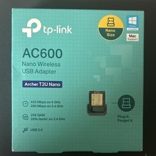 TP-LINK Archer T2U Nano AC600 Dual-Band Nano USB 2.0 WiFi Adapter PC/Mac
