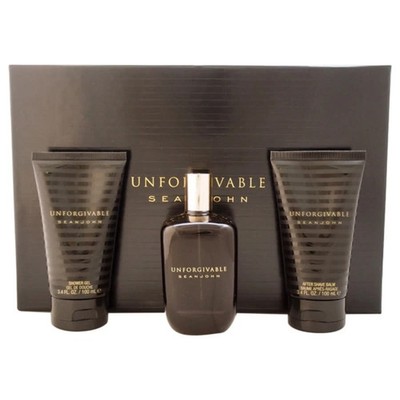 Sean John Unforgivable 4.2oz Men's Set 3.4 oz Shower Gel & After Shave