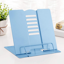 MSDADA Desk Book Stand Metal Reading Rest Book Holder Adjustable Cookbook Docume