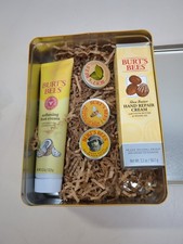 Burt's Bees Softening Moisturizing Gift Set Tin Hand Foot Lip Repair Kit