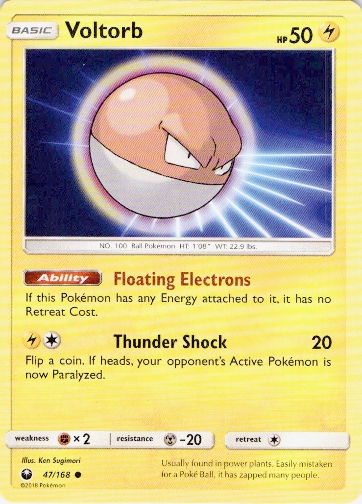 Voltorb 47/168 Common Celestial Storm Pokemon Lightly Played