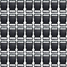 5/8 Inch, 40 Pack Black Plastic Side Release Buckle for Paracord Bracelets 5/8"