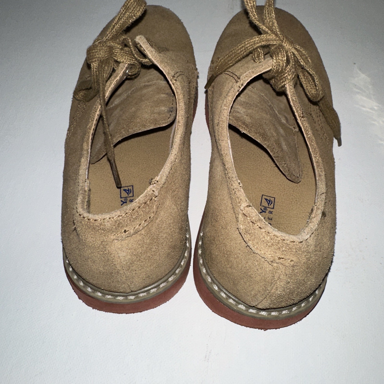 SAOLA Scarpe Oxford Sperry Top Sider Tevin da ragazzo taglia USA 2M piccole marroni scamosciate pelle