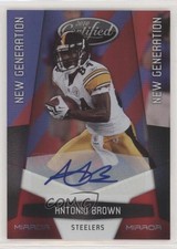 2010 Certified New Generation Mirror Red Signatures /250 Antonio Brown Auto 4v3