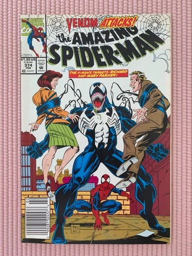 AMAZING SPIDER-MAN #374 -Feb 1993- VF 8.0 -Venom App-