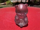 Fenton / Rueven Glass Sitting Bear Figurine / Nouveau Art Glass / HTF