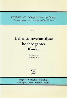 Lebensumweltanalyse hochbegabter Kinder: Das Marburger Hochbegabtenprojekt (Erge
